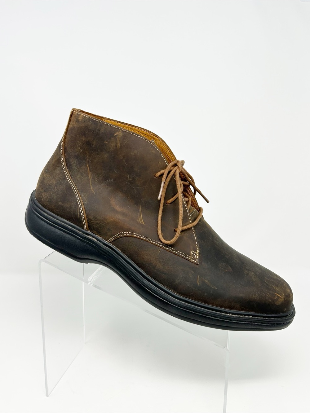 Dr. Comfort Men's Brown Chukka Ankle Boots Lace Up Size 12 **NO INSOLES**
